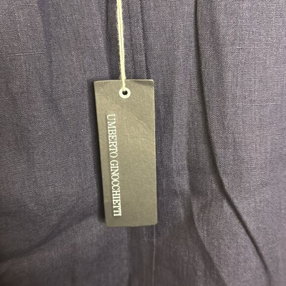 Vintage NWT Umberto Ginocchietti Women's Navy Blue Midi Skirt - Picture 7 of 7